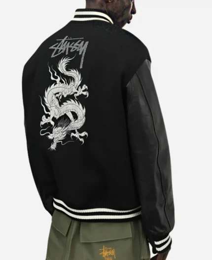 Stüssy x eye JUNYA WATANABE FW Black Varsity Jacket