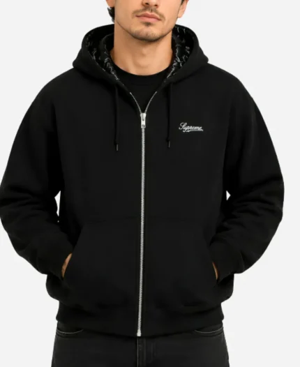 Supreme x Larry Clark Photography Print Black Zip Up Hoodie