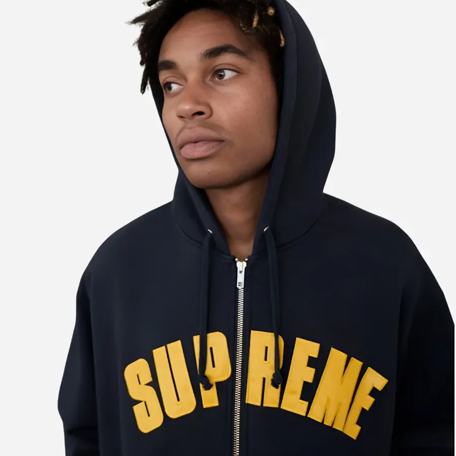 Supreme Larry Clark Blue Varsity Hooded Jacket