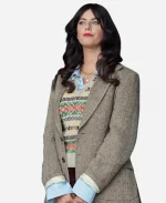 Susie Glass The Gentlemen S02 Kaya Scodelario Grey Wool Blazer