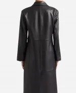 Taylor Swift Patient Zero 2026 Slim Black Leather Trench Coat