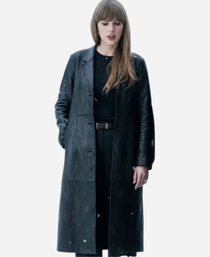 Taylor Swift Patient Zero Black Leather Coat