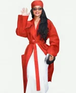 Teyana Taylor Calvin Klein SS27 NYFW Red Coat