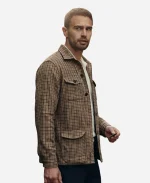 Theo James The Gentlemen S02 Eddie Horniman Brown Houndstooth Jacket