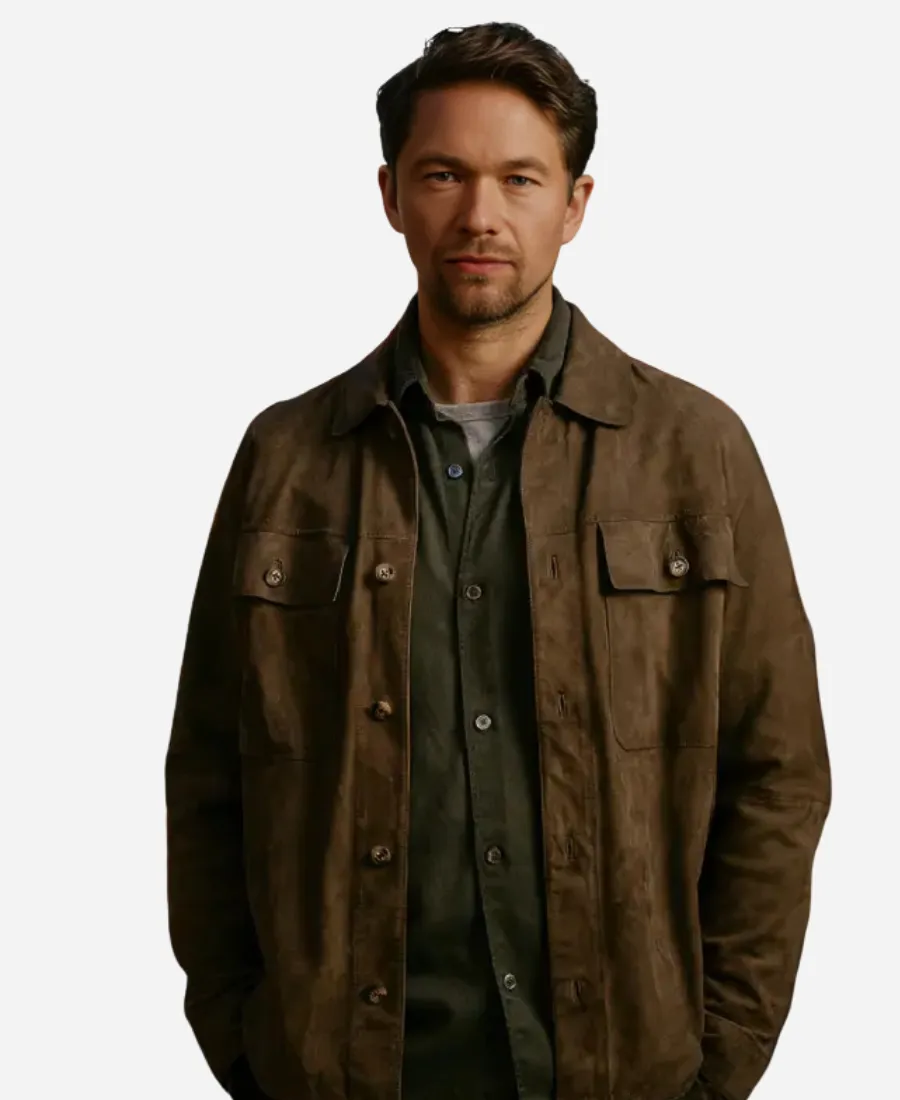 Thomas Berg Blood Sacrifice S01 Suede Jacket Thomas Berg Blood Sacrifice S01 Jakob Oftebro Brown Suede Leather Jacket