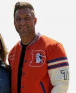 Tim Tebow Broncos Orange & White Varsity jacket