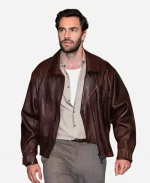 Tom Bateman NYC Brown Leather Jacket