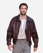 Tom Bateman NYC Brown Leather Jacket - Image 2