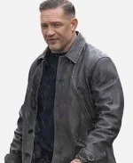 Tom Hardy MobLand S02 Black Leather Jacket