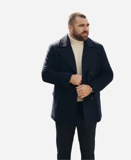 Tommy Hilfiger FW 2026 Travis  Kelce Navy Blue Wool Peacoat