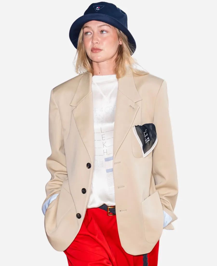 Tommy Hilfiger Gigi Hadid NYFW 2026 Blazer Tommy Hilfiger Gigi Hadid NYFW 2026 Blazer in Cream