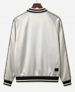 Tommy Karate 2026 Pete Davidson White Satin Bomber Jacket