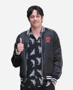 Pete Davidson Tommy Karate Tommy Pitera Black Satin Jacket
