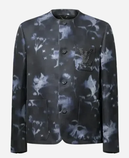 Travis Kelce LV Rocks Embellished Collarless Jacket