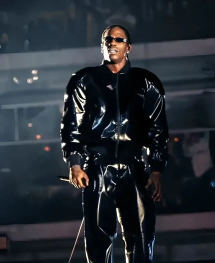Travis Scott Chciago Ye’s Second Homecoming 2026 Concert Black Leather Suit