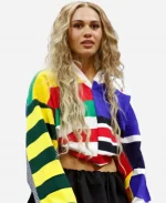 Trinity Rodman US Open 2026 Colorblock Striped Rugby Polo Shirt