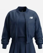 US Open Coco Gauff  Navy Blue Bomber Jacket