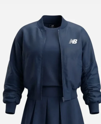 US Open Coco Gauff  Navy Blue Bomber Jacket