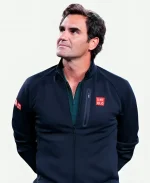 Roger Federer 2026 US Open NYC Black UNIQLO Zip-up Jacket