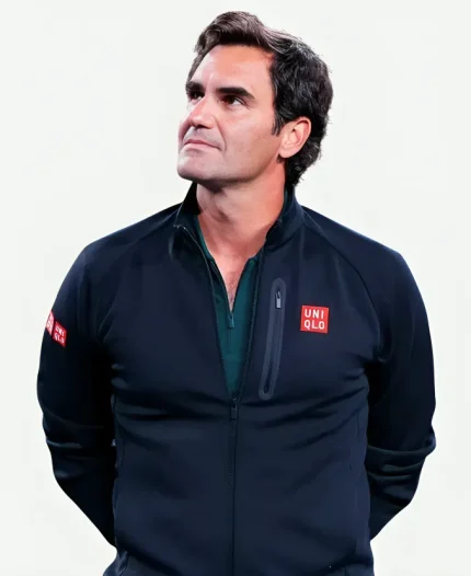 Roger Federer 2026 US Open NYC Black UNIQLO Zip-up Jacket