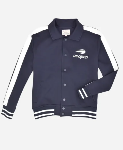 2026 US Open Championships Tennis Tournament Navy Blue Varsity Jacket
