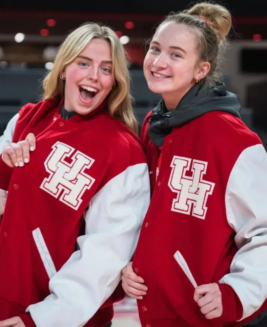 University of Houston Varsity Jacket University of Houston Red & White Varsity Jacket