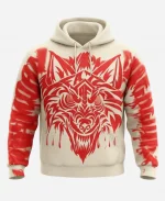 WWE Monday Night 2026 Jacob Fatu Wolf Graphic White Hoodie