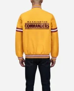 Washington Commanders 2026 Courtside Starter Yellow Satin Varsity Jacket