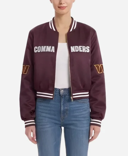 NFL Washington Commanders 2026 FABGATING By Cuce Cropped Bomber Jacket