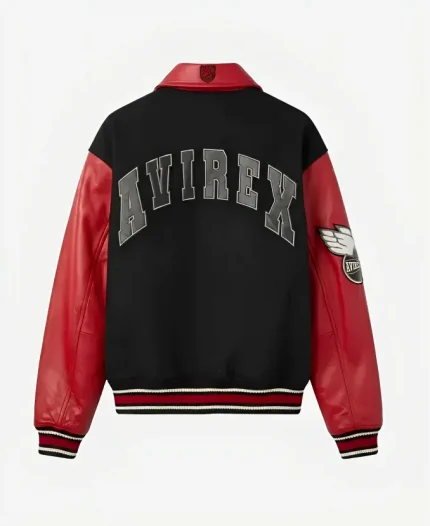 AVIREX Team Eagle 2026 Wool Red & Black Varsity Jacket