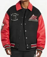 AVIREX Team Eagle 2026 Wool Leather Red & Black Varsity Jacket