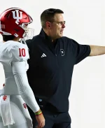 Adidas Curt Cignetti Indiana Hoosiers 2026 Black Quarter-Zip Jacket