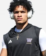 Adidas Demond Williams Jr. Washington Huskies 2026 Sideline Sleeveless Hoodie