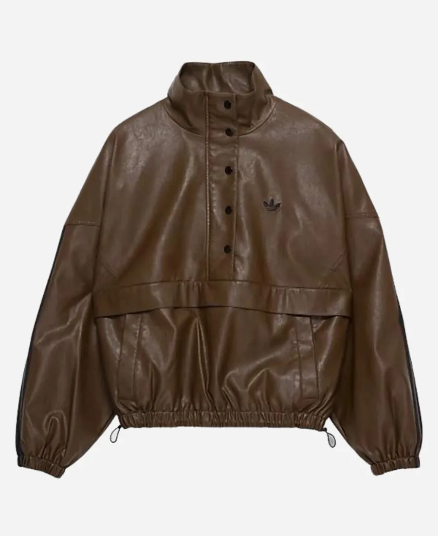 Adidas x ASOS Overhead Brown Leather Jacket Adidas x ASOS Overhead Track Jacket