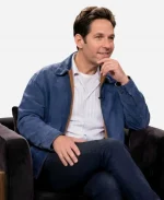 Avengers Doomsday 2026 Paul Rudd Blue Suede Leather Jacket