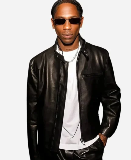 Bottega Veneta’s Travis Scott Milan FW Leather Jacket