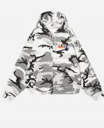 Unisex Carhartt WIP x Nike x Surplus Full Zipper Grey Camo Hooded Jacket