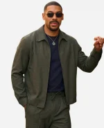 DC Studios Lantern Los Angeles Premiere 2026 Aaron Pierre Grey Cotton Jacket