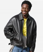 David Jonsson PFW Black Leather Jacket