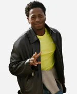David Jonsson Paris Fashion Week Spring & Summer Black Leather Jacket