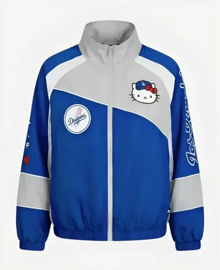 Los Angeles Dodgers 2026 The Wild Collective Hello Kitty Colorblock Full-Zip Track Jacket