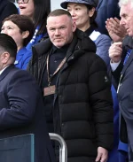 Everton Team 2026 Wayne Rooney Black Hooded Puffer Coat