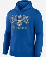 Fanatics New York Knicks 2026 NBA Finals Champions Blue Fleece Hoodie