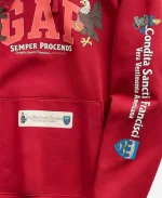 GAP Logo x Edward Crutchley Red Pullover Hoodie