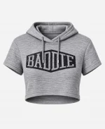 Grand Theft Auto VI Lucia Baddie Grey Cropped Hoodie 