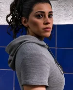  Grand Theft Auto VI Lucia Baddie Grey Fleece Cropped Hoodie 