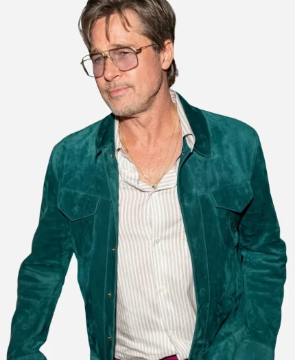 James Blake Concert Brad Pitt Suede Jacket