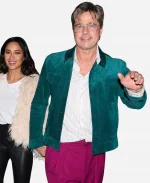 James Blake Concert 2026 Brad Pitt Suede Jacket