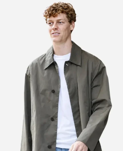 Jannik Sinner Milan Fashion Week 2026 Green Varsity Jacket