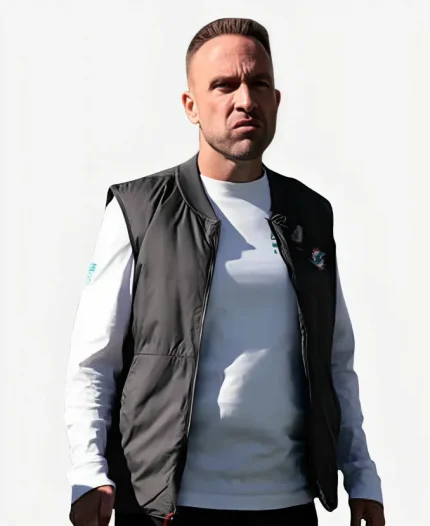 Jeff Haffley Head Coach Miami Dolphins 2026 Black Full-Zip Vest